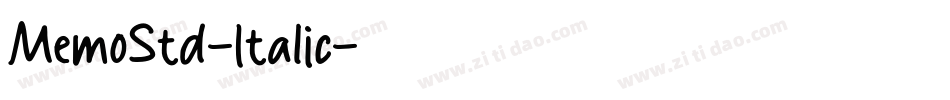 MemoStd-Italic字体转换