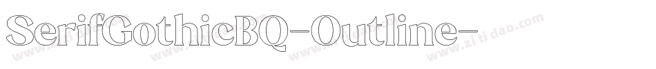 SerifGothicBQ-Outline字体转换