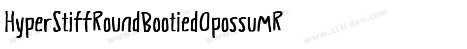 HyperStiffRoundBootiedOpossumRegular-XjVd字体转换