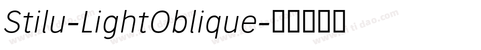 Stilu-LightOblique字体转换