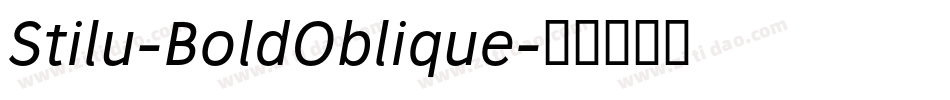 Stilu-BoldOblique字体转换