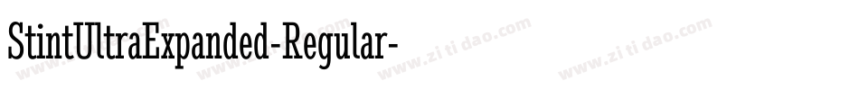 StintUltraExpanded-Regular字体转换