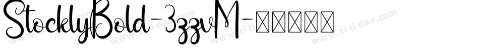 StocklyBold-3zzvM字体转换
