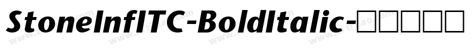 StoneInfITC-BoldItalic字体转换