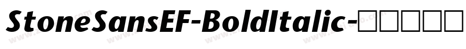 StoneSansEF-BoldItalic字体转换