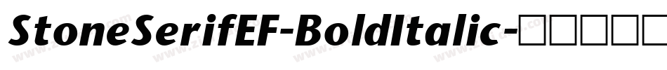 StoneSerifEF-BoldItalic字体转换