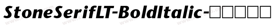 StoneSerifLT-BoldItalic字体转换