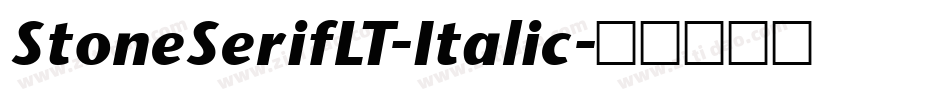 StoneSerifLT-Italic字体转换