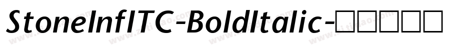 StoneInfITC-BoldItalic字体转换