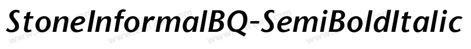 StoneInformalBQ-SemiBoldItalic字体转换