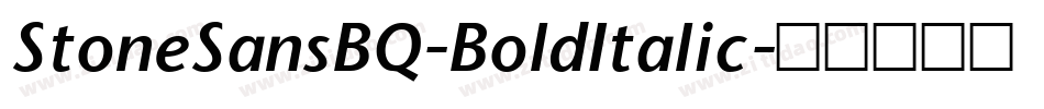 StoneSansBQ-BoldItalic字体转换