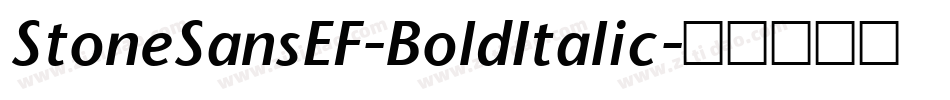 StoneSansEF-BoldItalic字体转换