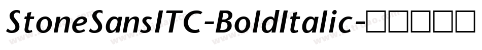StoneSansITC-BoldItalic字体转换