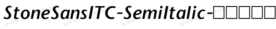 StoneSansITC-SemiItalic字体转换