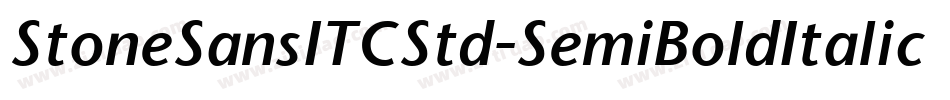 StoneSansITCStd-SemiBoldItalic字体转换