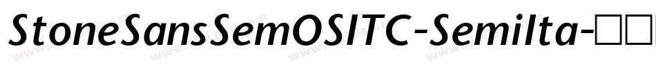 StoneSansSemOSITC-SemiIta字体转换