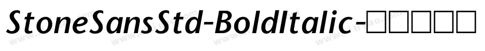 StoneSansStd-BoldItalic字体转换