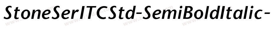 StoneSerITCStd-SemiBoldItalic字体转换
