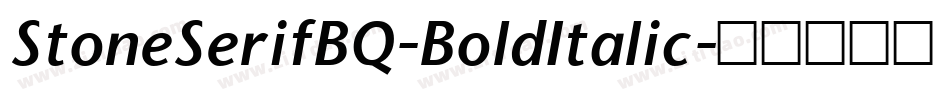 StoneSerifBQ-BoldItalic字体转换