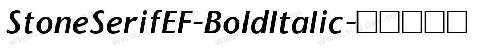 StoneSerifEF-BoldItalic字体转换