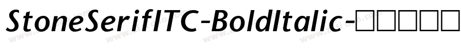 StoneSerifITC-BoldItalic字体转换