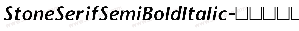 StoneSerifSemiBoldItalic字体转换