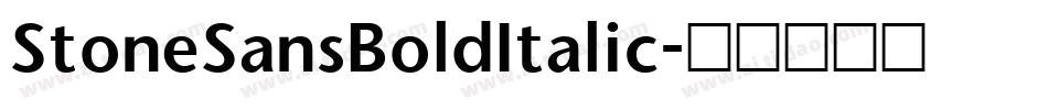 StoneSansBoldItalic字体转换