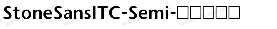 StoneSansITC-Semi字体转换