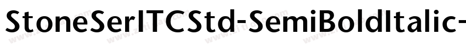 StoneSerITCStd-SemiBoldItalic字体转换