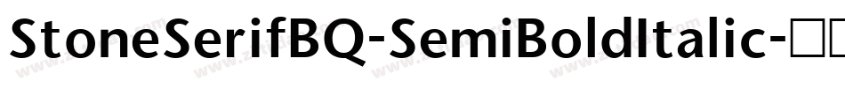 StoneSerifBQ-SemiBoldItalic字体转换