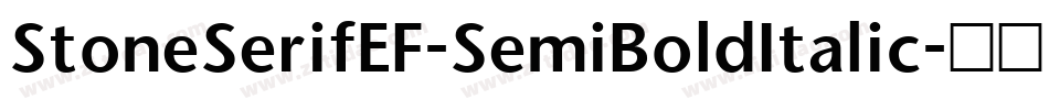 StoneSerifEF-SemiBoldItalic字体转换