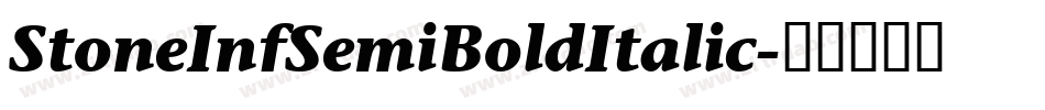 StoneInfSemiBoldItalic字体转换