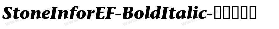 StoneInforEF-BoldItalic字体转换