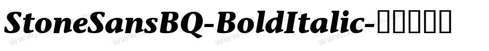 StoneSansBQ-BoldItalic字体转换