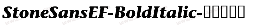 StoneSansEF-BoldItalic字体转换