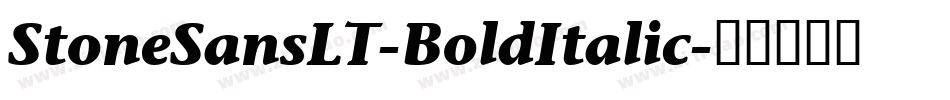 StoneSansLT-BoldItalic字体转换