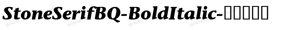 StoneSerifBQ-BoldItalic字体转换