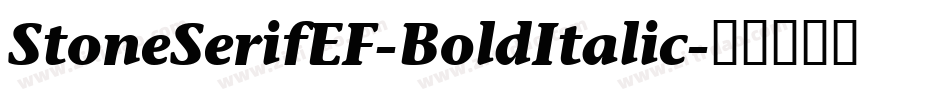 StoneSerifEF-BoldItalic字体转换