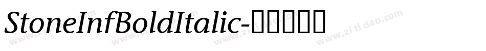 StoneInfBoldItalic字体转换
