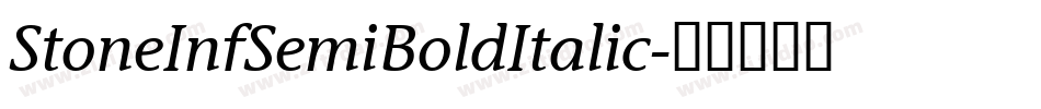StoneInfSemiBoldItalic字体转换