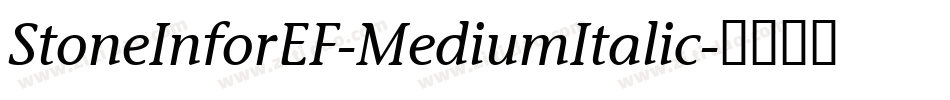 StoneInforEF-MediumItalic字体转换