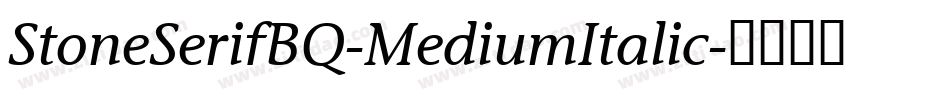 StoneSerifBQ-MediumItalic字体转换