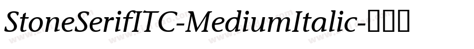 StoneSerifITC-MediumItalic字体转换