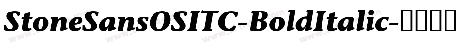 StoneSansOSITC-BoldItalic字体转换