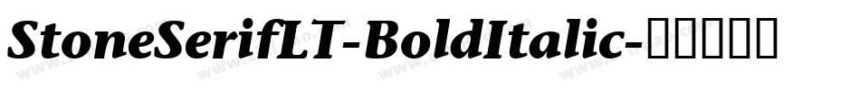 StoneSerifLT-BoldItalic字体转换