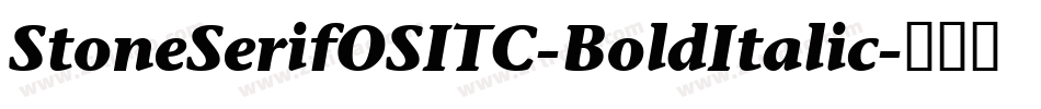 StoneSerifOSITC-BoldItalic字体转换