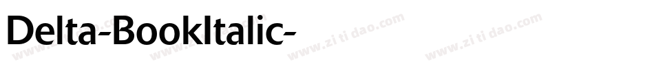 Delta-BookItalic字体转换