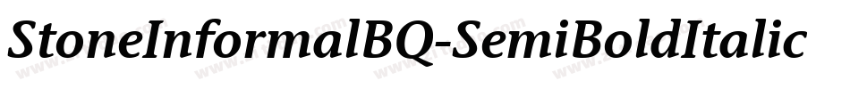 StoneInformalBQ-SemiBoldItalic字体转换