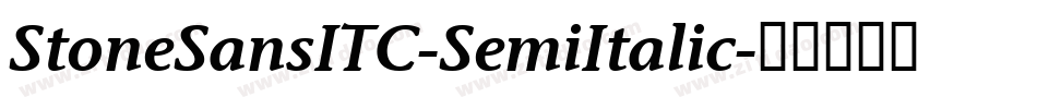 StoneSansITC-SemiItalic字体转换