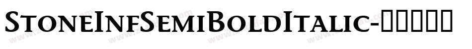 StoneInfSemiBoldItalic字体转换